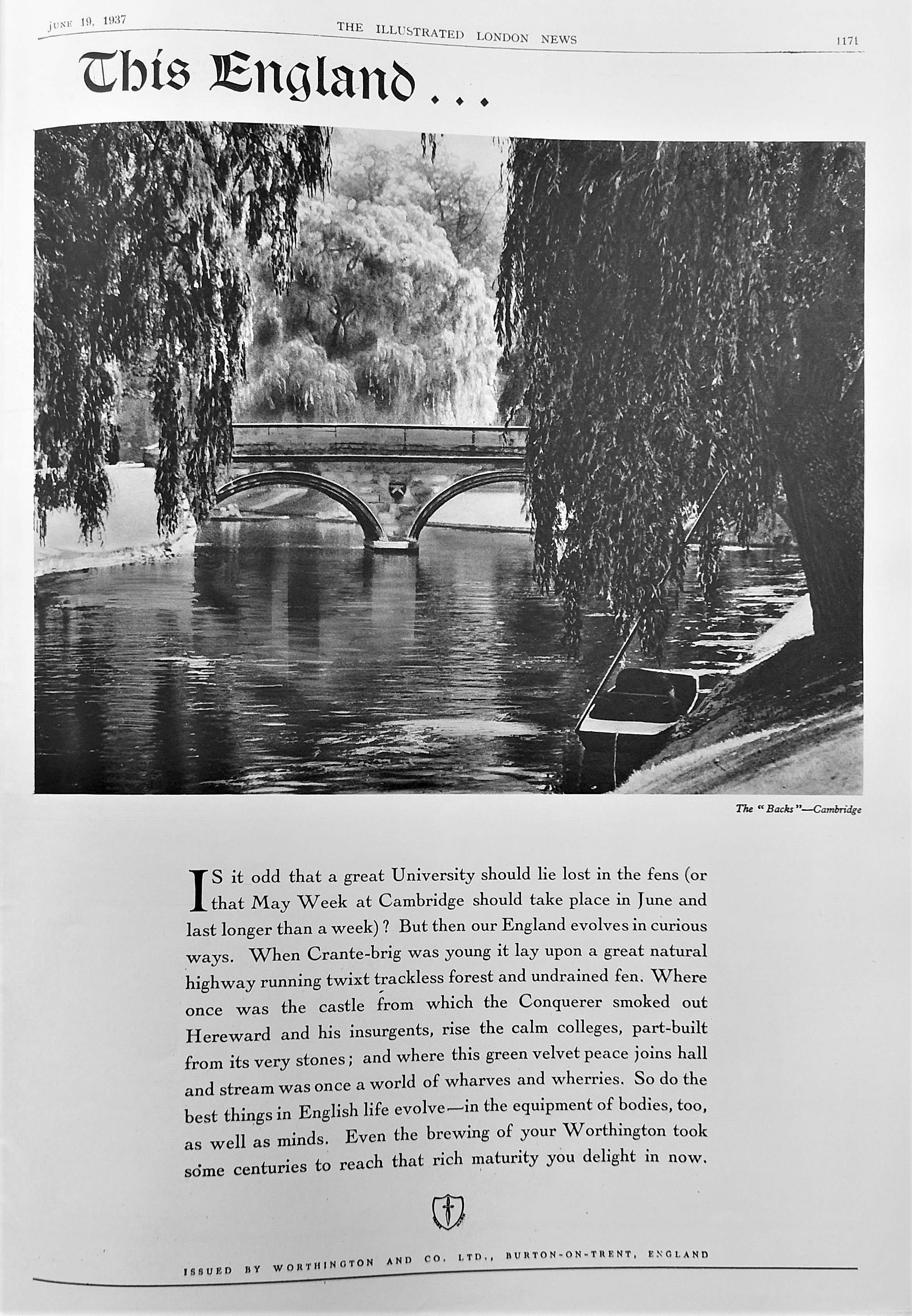 worthington advert for Cambridge